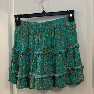 Chelsea & Violet Green Mini Skirt